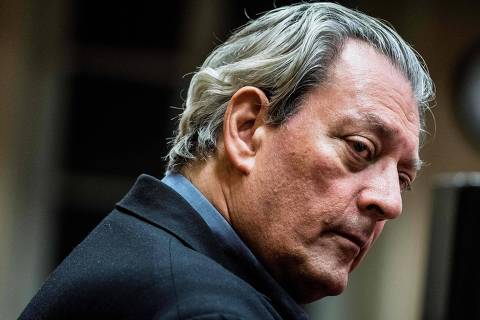 (FILES) US writer Paul Auster looks on in Lyon on January 16, 2018. Paul Auster, the prolific American author whose works included 