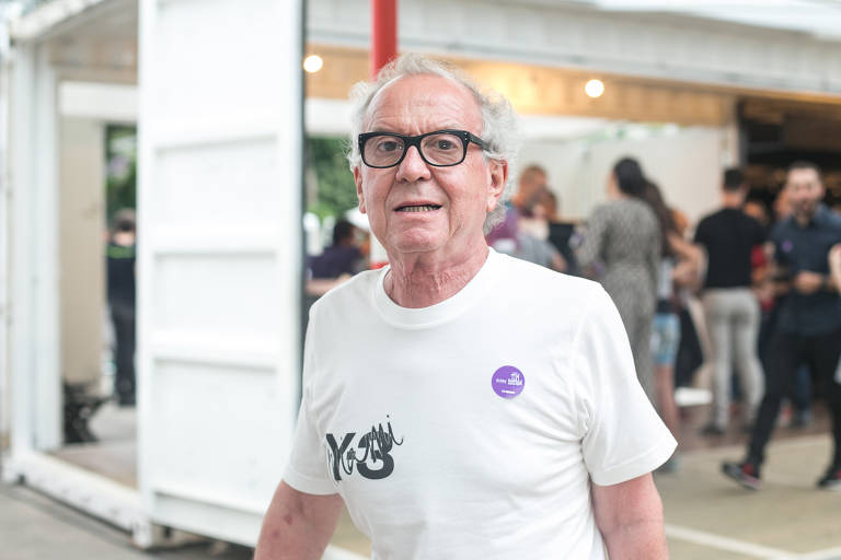 O publicitário Washington Olivetto no coquetel de abertura da exposição "O Mundo de Tim Burton", no Museu da Imagem e do Som (MIS) em São Paulo