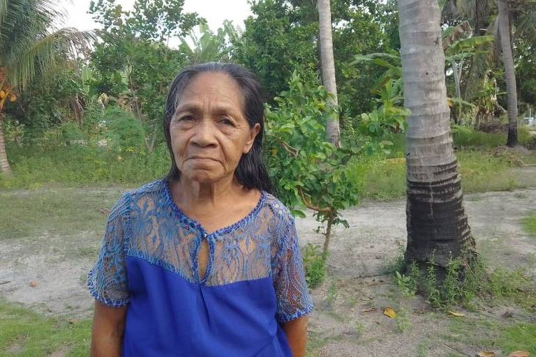 Estela Domingos, 72, moradora da Aldeia São Francisco, em Baía da Tração (PB), teve primeira consulta por telemedicina no programa TeleNordeste