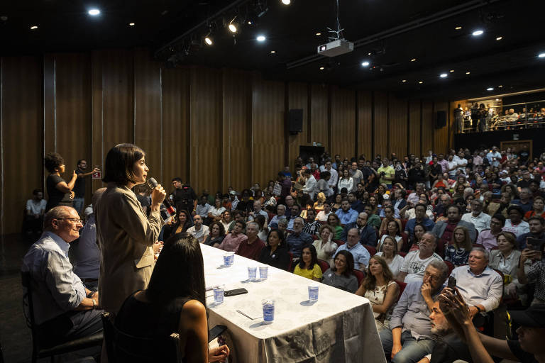 Tabata Amaral (PSB) em lançamento dos grupos de trabalho para elaboração do plano de governo à Prefeitura de São Paulo