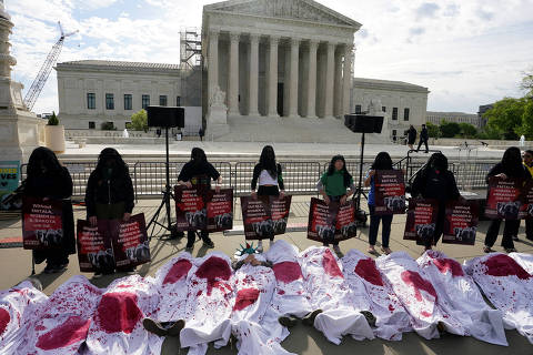 Abortion rights supporters stage a 