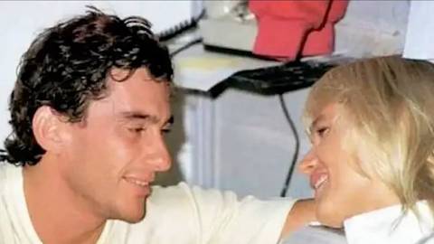 Ayrton Senna e Xuxa em cena do documentário 