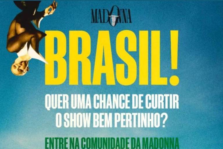 Madonna divulga promoção em rede social para fãs verem seu show de perto