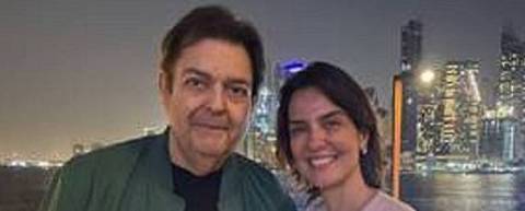 Fausto Silva e Luciana Cardoso em Dubai