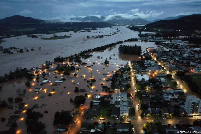 Cidade de Encantado, RS, se encontra na área de alerta da barragem 14 de Julho