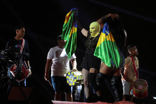 Madonna rehearses ahead of her concert at Copacabana beach, in Rio de Janeiro