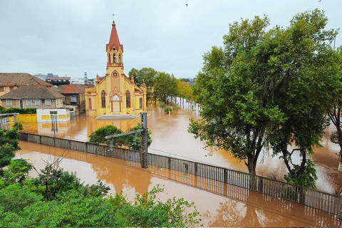 Com chuvas, nível do lago Guaíba volta a superar os 5 m na tarde desta segunda (13)