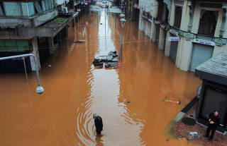 Flooding due to heavy rains in Porto Alegre in Rio Grande do Sul