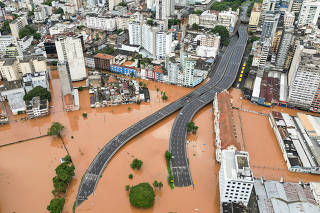 Flooding due to heavy rains in Porto Alegre in Rio Grande do Sul state