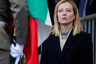 FILE PHOTO: Italy's PM Giorgia Meloni attends a ceremony to mark the 163rd anniversary of the Italian Army