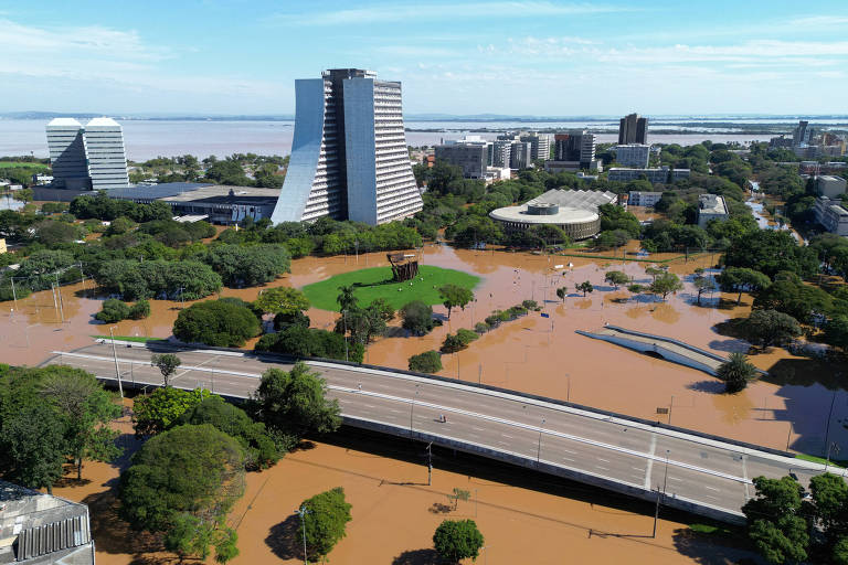 Jacarés aparecem em ruas inundadas de Porto Alegre, e prefeitura emite alerta