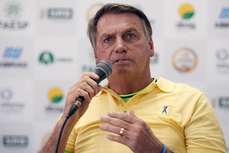 O ex-presidente Jair Bolsonaro (PL) em evento na Agrishow, em Ribeirão Preto, interior de São Paulo; ele foi internado com erisipela e está no hospital Vila Nova Star, na capital paulista