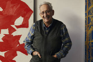 The artist Frank Stella, at home in New York on Feb. 5, 2019. (Christopher Gregory/The New York Times)
