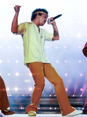 SAO PAULO, SP, O cantor Bruno Mars em show no The Town 
( Foto: Divulgação )