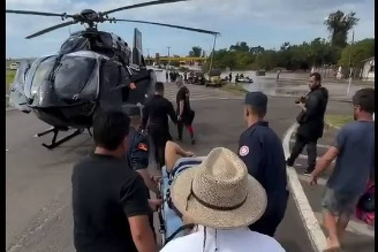 Helicóptero de Neymar ajuda no resgate de vítimas no Rio Grande do Sul
