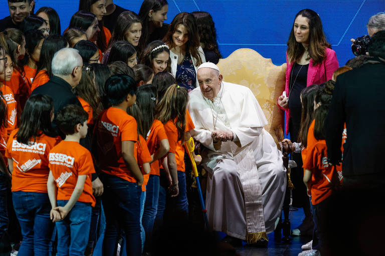Papa Francisco em conferência sobre natalidade em Roma
