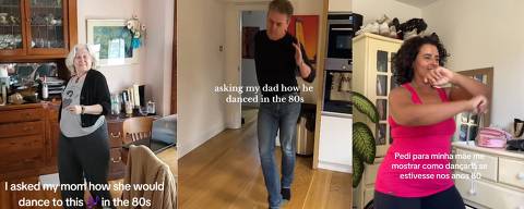 No TikTok, pais e mães dançam como na década de 1980