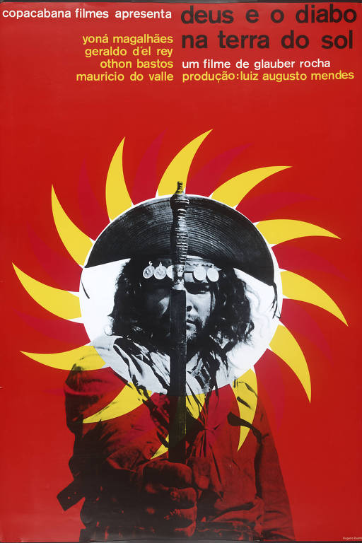 Cartaz de "Deus e o Diabo na Terra do Sol" (1964), produzido por Rogério Duarte
