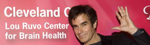 ORG XMIT: LAV18 Illusionist David Copperfield arrives for the 16th annual Keep Memory Alive 