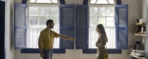 Miguel Rômulo e Gabriela Medeiros gravam como Décio e Buba em 'Renascer'