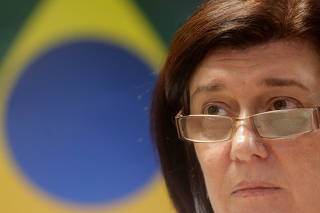 FILE PHOTO: Chambriard, director of the ANP oil agency, attends a news conference in Rio de Janeiro