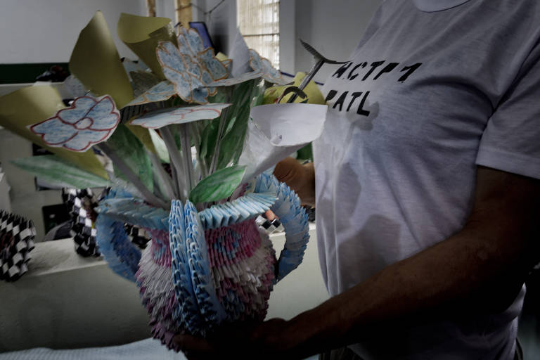 Artesanato feito por um paciente