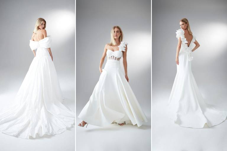 Vestidos de noiva da coleção Clean 2024 de Lucas Anderi
