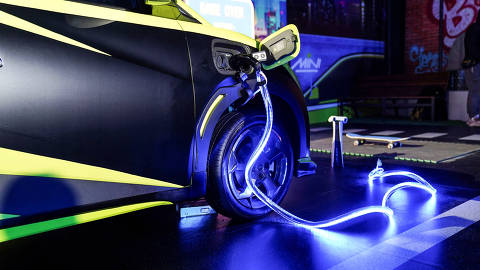 FILE PHOTO: The BYD EV Dolphin Mini is displayed as the Chinese electric-vehicle producer announces the launch of the low-cost EV in Mexico City, Mexico February 28, 2024. REUTERS/Toya Sarno Jordan/File Photo ORG XMIT: FW1