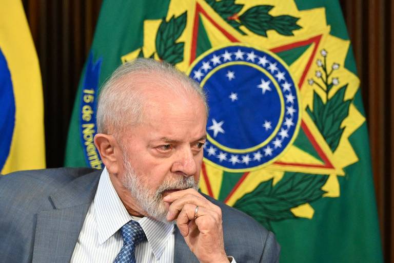 O presidente Lula (PT) em reunião no Palácio do Planalto, em Brasília