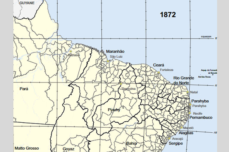 Evolução das divisas entre Ceará e Piauí