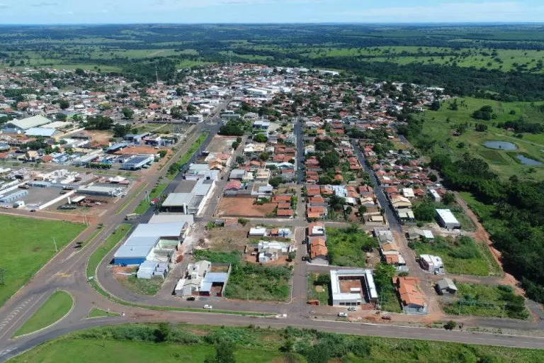 Imagem aérea de Inocência, cidade no Matro Grosso do Sul