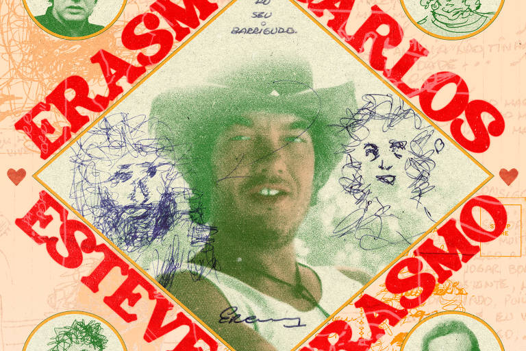 Capa do álbum póstumo 'Erasmo Esteves' de Erasmo Carlos