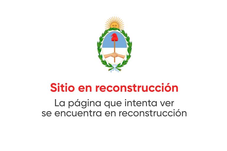 Tela em branco vem com a mensagem em espanhos que o site está em reconstrução