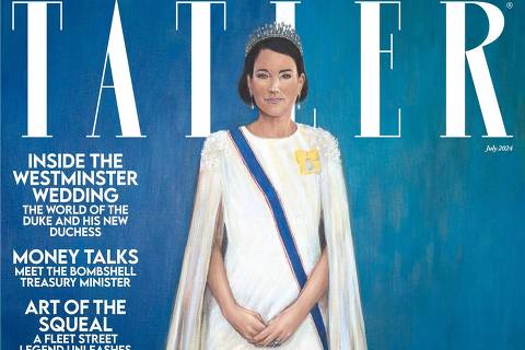 Retrato da Princesa de Gales Kate Middleton, capa da revista Tatler de julho de 2024