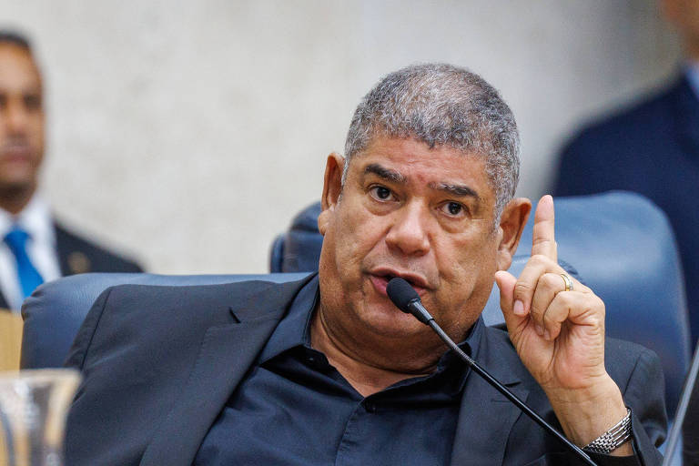  O presidente da Câmara de São Paulo, Milton Leite, durante sessão; parlamentar alega que é apenas testemunha no caso da Transwolff
