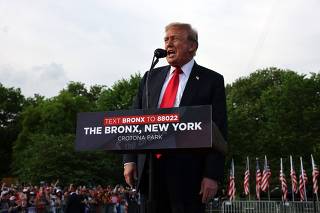 Donald Trump Visits The Bronx While On Trial In Hush-Money Case