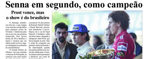 Nova capa histórica mostra show de Senna na chuva em Mônaco e primeiro pódio na F1