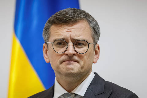 Ukrainian Foreign Minister Dmytro Kuleba attends a joint press conference with U.S. Secretary of State Antony Blinken, amid Russia's attack on Ukraine, in Kyiv, Ukraine, May 15, 2024. REUTERS/Alina Smutko ORG XMIT: PPP-SMT08