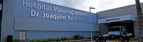 Fachada do Hospital Materno Infantil Doutor Joaquim Sampaio, em Ilhéus (BA)