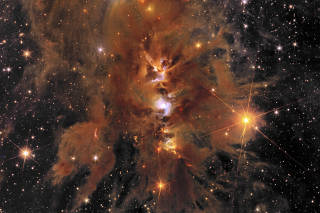 In an image from ESA/Euclid/Euclid Consortium/NASA, an image taken by Euclid of the star-forming nursery Messier 78. (ESA/Euclid/Euclid Consortium/NASA. Image processing by J.-C. Cuillandre (CEA Paris- Saclay), G. Anselmi via The New York Times)