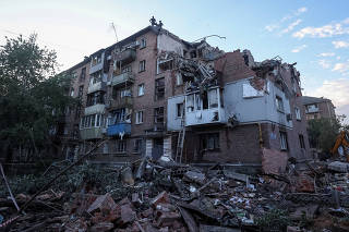 Aftermath of a Russian missile attack in Kharkiv