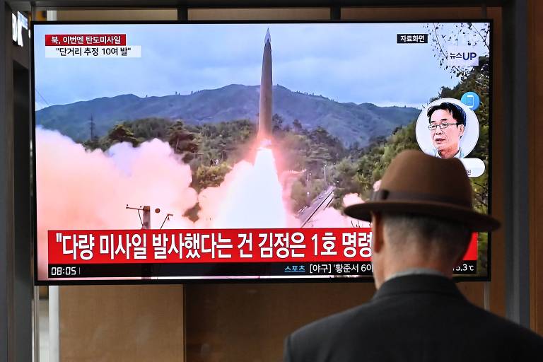 Coreia do Norte dispara 18 mísseis sob supervisão de Kim Jong-un em teste como alerta ao Sul; veja vídeo