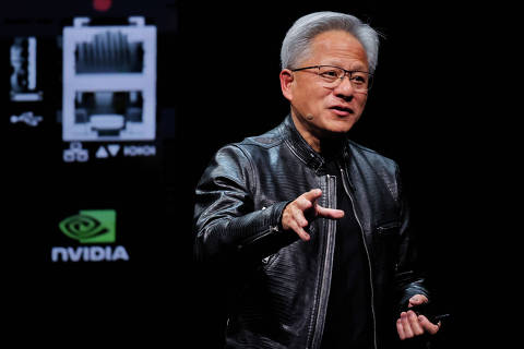 Nvidia CEO Jensen Huang speaks at event ahead of the COMPUTEX forum, in Taipei, Taiwan June 2, 2024. REUTERS/Ann Wang ORG XMIT: PPPTW005