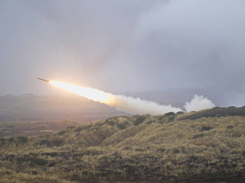 A view of the M142 HIMARS rocket (high mobility artillery rocket system) as Dynamic Front military exercise led by the United States takes place in a training area, in Oksbol, Denmark March 30, 2023. REUTERS/Fabian Bimmer ORG XMIT: LIVE