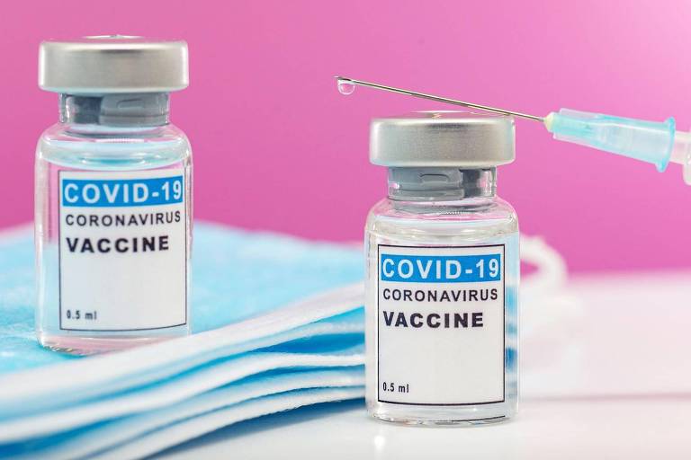 Frascos de vacina contra covid