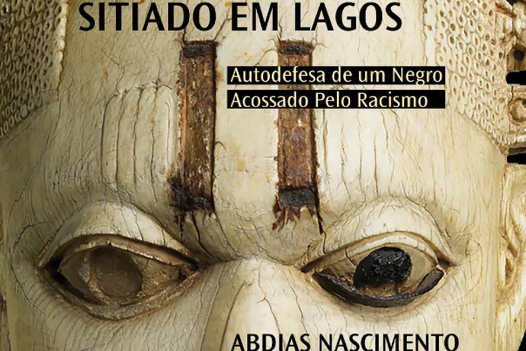 Capa do livro "Sitiado em Lagos", do ativista negro brasileiro Abdias Nascimento. 