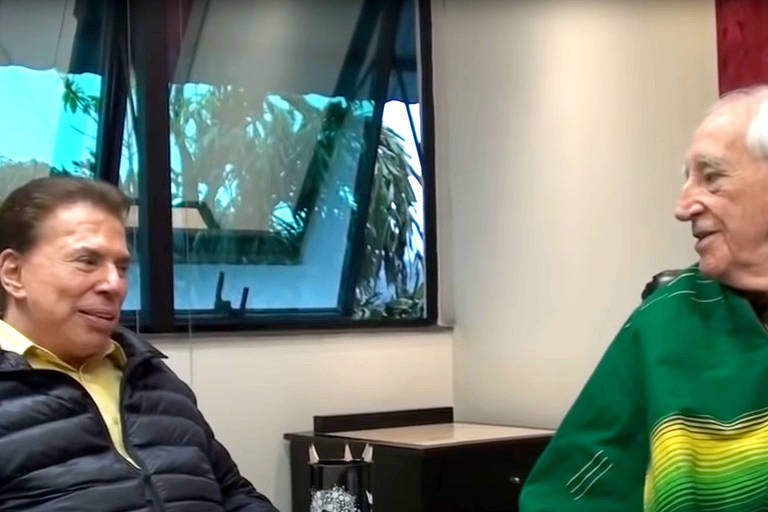 Silvio Santos e Zé Celso durante conversa a respeito da disputa pelo terreno vizinho ao Teatro Oficina