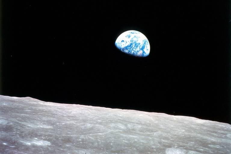 A imagem da Terra a partir da Lua