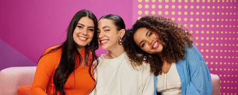 Fernanda Bande, Valentina Bandeira e Giovanna Pitel na estreia do Na Cama com Pitanda