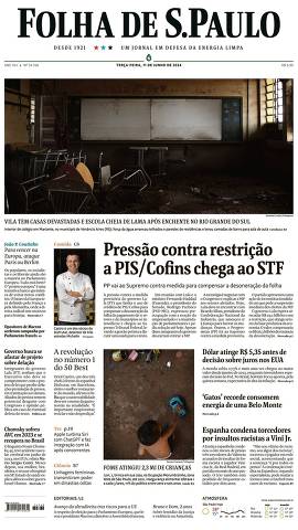 Capa da Edição Nacional da Folha